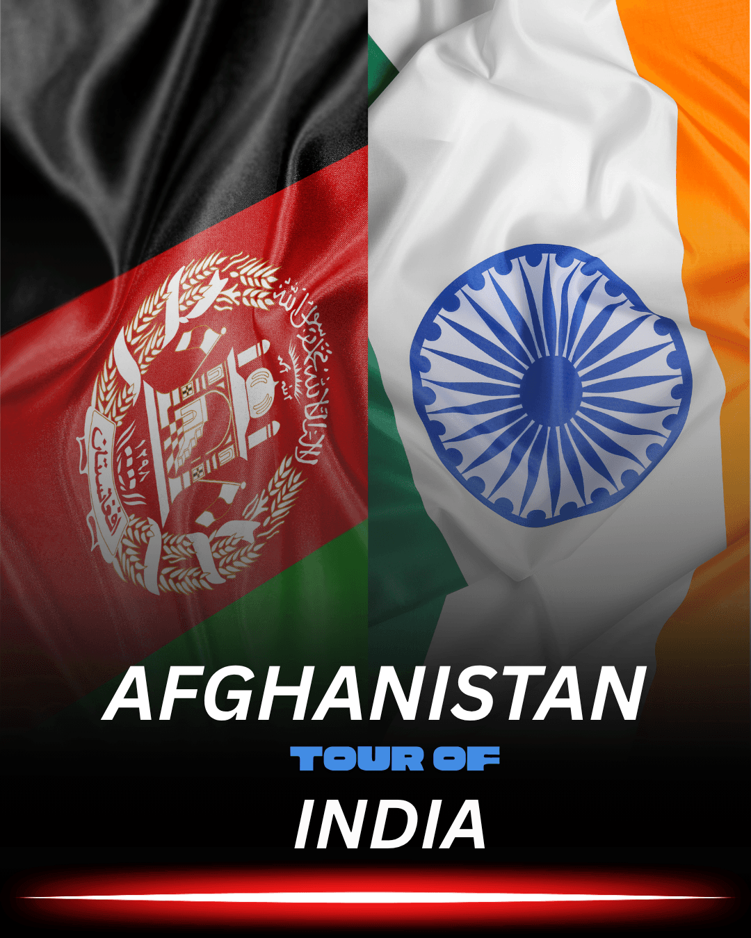 Afghanistan tour of India 2026 - Cricket Tournament Banner